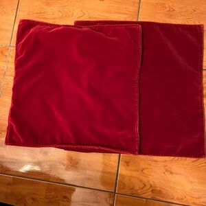 2-Pottery Barn Rich Red Velvet pillow Cover